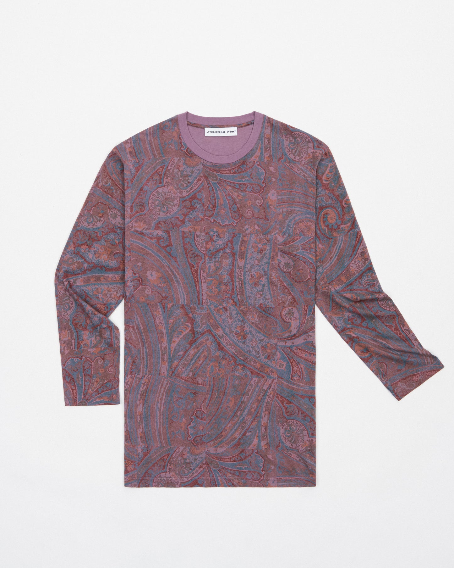 Atelier E.B index® Boxy Longsleeve Dress 135, Purple Paisley