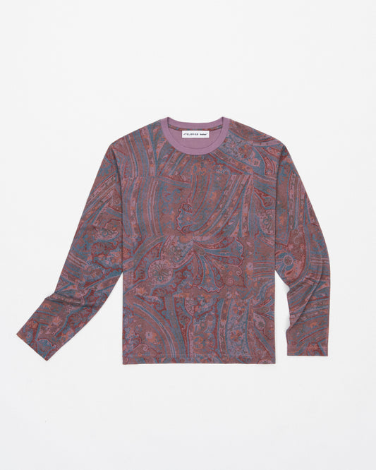 Atelier E.B index® Boxy Longsleeve 130, Purple Paisley