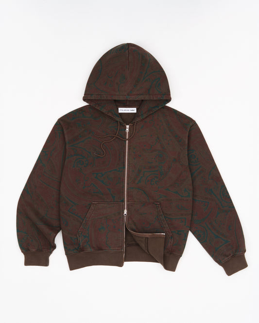 Atelier E.B index® Zip Hoodie, Cocoa Paisley