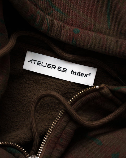 Atelier E.B index® Zip Hoodie, Cocoa Paisley